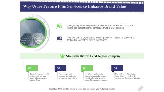 Film Branding Enrichment Why Us For Feature Film Services To Enhance Brand Value Diagrams PDF Film Branding Enrichment Why Us For Feature Film Services To Enhance Brand Value Diagrams PDF