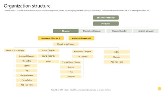 Film Making Firm Profile Organization Structure Ppt PowerPoint Presentation Gallery Background PDF Film Making Firm Profile Organization Structure Ppt PowerPoint Presentation Gallery Background PDF