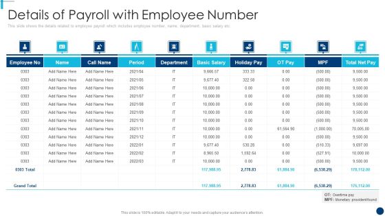 Finance And Accountancy BPO Details Of Payroll With Employee Number Brochure PDF Finance And Accountancy BPO Details Of Payroll With Employee Number Brochure PDF