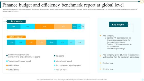 Finance Budget And Efficiency Benchmark Report At Global Level Template PDF Finance Budget And Efficiency Benchmark Report At Global Level Template PDF