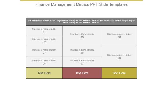 Finance Management Metrics Ppt Slide Templates Finance Management Metrics Ppt Slide Templates