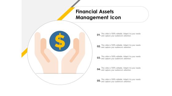 Financial Assets Management Icon Ppt PowerPoint Presentation Infographic Template Topics