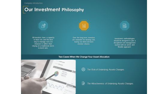 Financial Consultancy Proposal Our Investment Philosophy Ppt PowerPoint Presentation Show Layouts PDF Financial Consultancy Proposal Our Investment Philosophy Ppt PowerPoint Presentation Show Layouts PDF