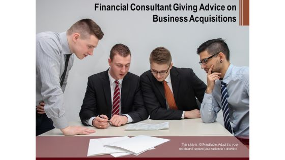 Financial Consultant Giving Advice On Business Acquisitions Ppt PowerPoint Presentation Summary PDF
