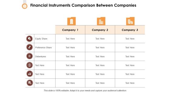 Financial Instruments Comparison Between Companies Ppt PowerPoint Presentation Styles Layout Ideas Financial Instruments Comparison Between Companies Ppt PowerPoint Presentation Styles Layout Ideas