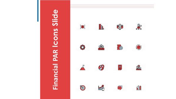 Financial PAR Icons Slide Ppt Summary Graphics PDF