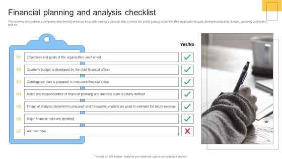Financial Planning And Examination Plan For Small And Large Enterprises Financial Planning And Analysis Checklist Template PDF Financial Planning And Examination Plan For Small And Large Enterprises Financial Planning And Analysis Checklist Template PDF