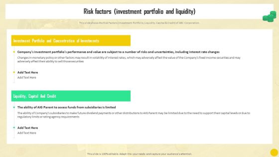 Financial Reporting To Analyze Risk Factors Investment Portfolio And Liquidity Portrait PDF Financial Reporting To Analyze Risk Factors Investment Portfolio And Liquidity Portrait PDF