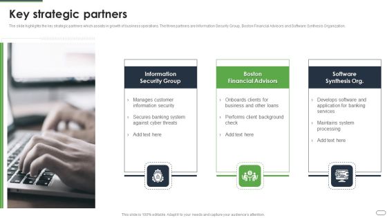 Financial Solutions Company Profile Key Strategic Partners Graphics PDF