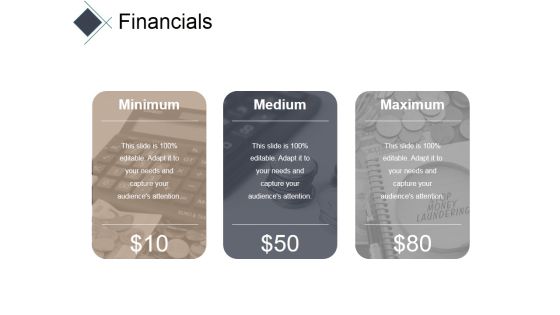Financials Ppt PowerPoint Presentation Infographics Outfit Financials Ppt PowerPoint Presentation Infographics Outfit