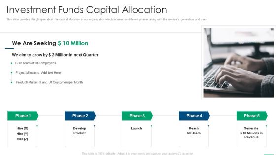 Financing Slides Investment Funds Capital Allocation Graphics PDF