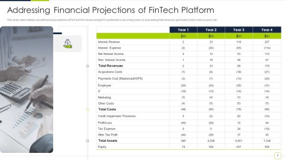 Fintech Solutions Company Venture Capitalist Funding Elevator Addressing Financial Projections Of Fintech Professional PDF Fintech Solutions Company Venture Capitalist Funding Elevator Addressing Financial Projections Of Fintech Professional PDF