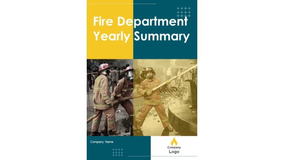 Fire Department Yearly Summary One Pager Documents