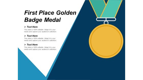 First Place Golden Badge Medal Ppt PowerPoint Presentation Inspiration Aids First Place Golden Badge Medal Ppt PowerPoint Presentation Inspiration Aids
