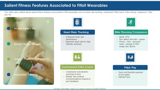Fitbit Venture Capital Investment Elevator Salient Fitness Features Associated To Fitbit Wearables Elements PDF Fitbit Venture Capital Investment Elevator Salient Fitness Features Associated To Fitbit Wearables Elements PDF