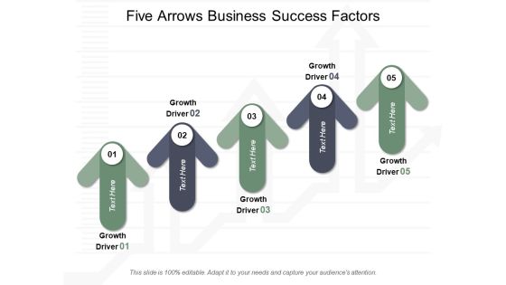 Five Arrows Business Success Factors Ppt Powerpoint Presentation Infographics Icons Five Arrows Business Success Factors Ppt Powerpoint Presentation Infographics Icons