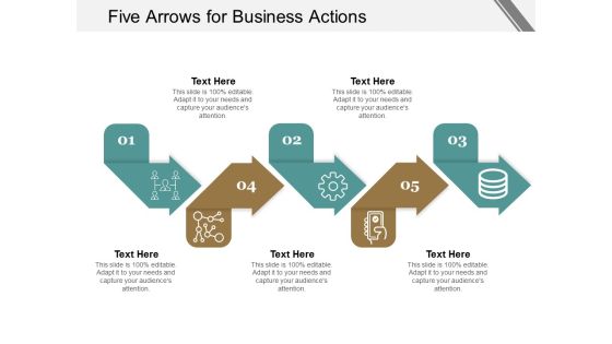 Five Arrows For Business Actions Ppt PowerPoint Presentation Summary Introduction