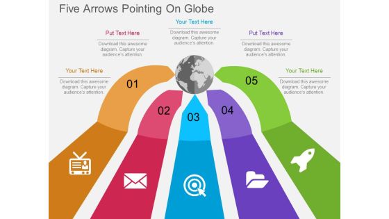 Five Arrows Pointing On Globe Powerpoint Templates Five Arrows Pointing On Globe Powerpoint Templates