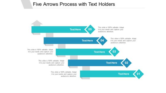 Five Arrows Process With Text Holders Ppt PowerPoint Presentation File Deck Five Arrows Process With Text Holders Ppt PowerPoint Presentation File Deck