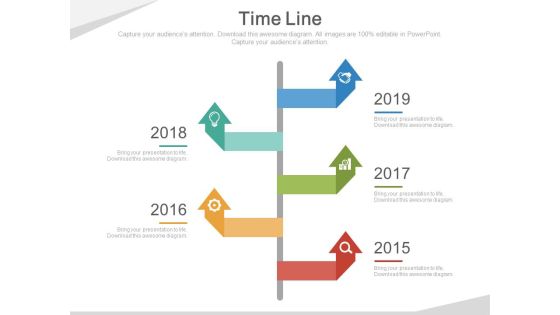 Five Arrows Signboard Style Timeline Diagram Powerpoint Slides Five Arrows Signboard Style Timeline Diagram Powerpoint Slides