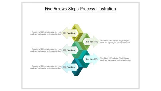 Five Arrows Steps Process Illustration Ppt PowerPoint Presentation Gallery Graphics Download PDF