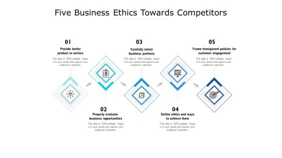 Five Business Ethics Towards Competitors Ppt PowerPoint Presentation Gallery Graphics Design Five Business Ethics Towards Competitors Ppt PowerPoint Presentation Gallery Graphics Design