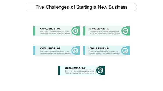 Five Challenges Of Starting A New Business Ppt PowerPoint Presentation Summary Picture