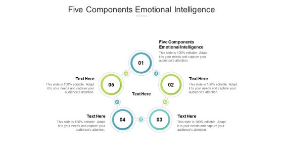 Five Components Emotional Intelligence Ppt PowerPoint Presentation Portfolio Tips Cpb Five Components Emotional Intelligence Ppt PowerPoint Presentation Portfolio Tips Cpb