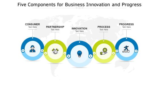 Five Components For Business Innovation And Progress Ppt PowerPoint Presentation File Master Slide PDF Five Components For Business Innovation And Progress Ppt PowerPoint Presentation File Master Slide PDF