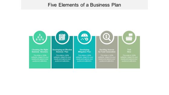 Five Elements Of A Business Plan Ppt PowerPoint Presentation Professional Icons Five Elements Of A Business Plan Ppt PowerPoint Presentation Professional Icons