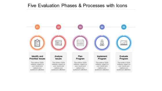 Five Evaluation Phases And Processes With Icons Ppt PowerPoint Presentation Icon Styles Five Evaluation Phases And Processes With Icons Ppt PowerPoint Presentation Icon Styles