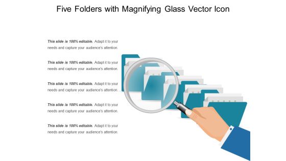 Five Folders With Magnifying Glass Vector Icon Ppt PowerPoint Presentation Summary Designs PDF Five Folders With Magnifying Glass Vector Icon Ppt PowerPoint Presentation Summary Designs PDF