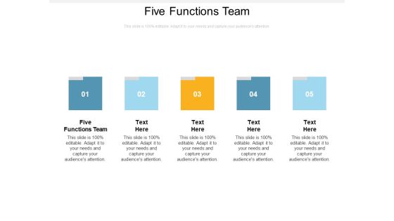 Five Functions Team Ppt PowerPoint Presentation Pictures Topics Cpb Five Functions Team Ppt PowerPoint Presentation Pictures Topics Cpb