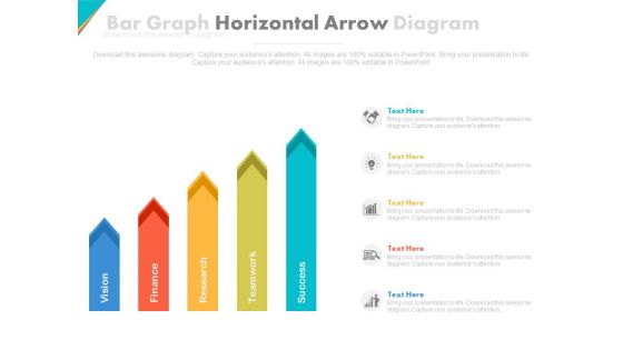 Five Horizontal Arrows Bar Graph Powerpoint Slides Five Horizontal Arrows Bar Graph Powerpoint Slides