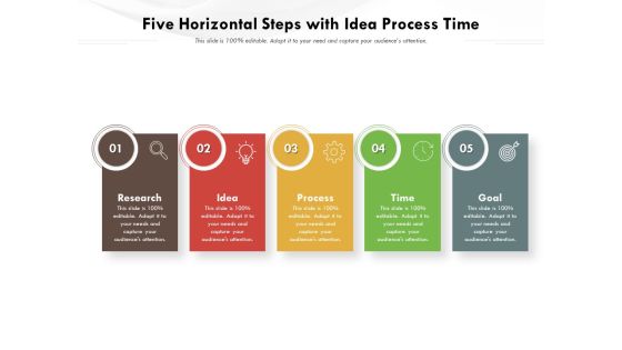 Five Horizontal Steps With Idea Process Time Ppt PowerPoint Presentation Icon Gallery PDF Five Horizontal Steps With Idea Process Time Ppt PowerPoint Presentation Icon Gallery PDF