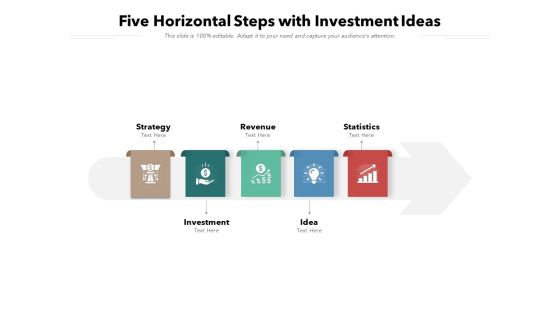 Five Horizontal Steps With Investment Ideas Ppt PowerPoint Presentation Gallery Smartart PDF Five Horizontal Steps With Investment Ideas Ppt PowerPoint Presentation Gallery Smartart PDF