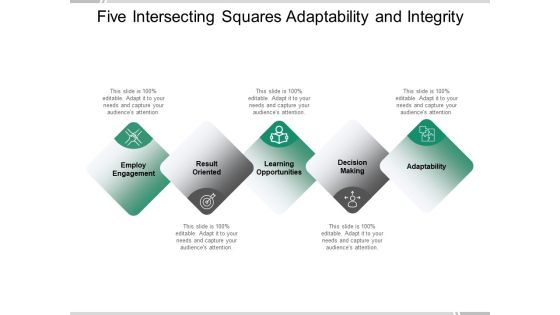 Five Intersecting Squares Adaptability And Integrity Ppt PowerPoint Presentation Ideas Introduction Five Intersecting Squares Adaptability And Integrity Ppt PowerPoint Presentation Ideas Introduction