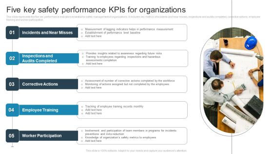 Five Key Safety Performance Kpis For Organizations Brochure PDF Five Key Safety Performance Kpis For Organizations Brochure PDF