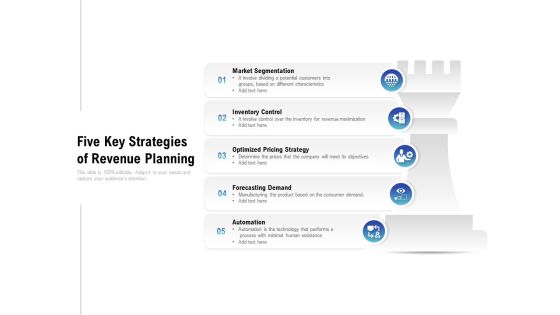 Five Key Strategies Of Revenue Planning Ppt PowerPoint Presentation Gallery Inspiration Five Key Strategies Of Revenue Planning Ppt PowerPoint Presentation Gallery Inspiration