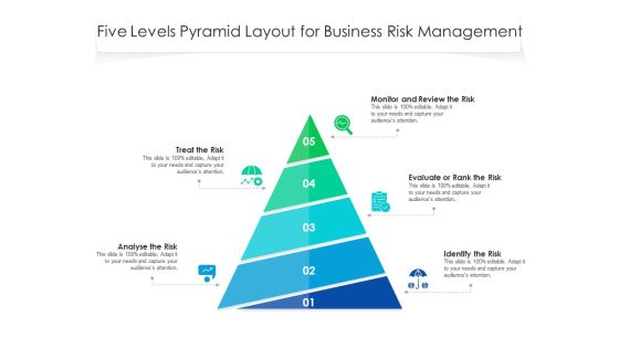 Five Levels Pyramid Layout For Business Risk Management Ppt PowerPoint Presentation Gallery Icon PDF Five Levels Pyramid Layout For Business Risk Management Ppt PowerPoint Presentation Gallery Icon PDF