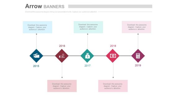 Five Linear Steps With Financial Icons Powerpoint Slides Five Linear Steps With Financial Icons Powerpoint Slides