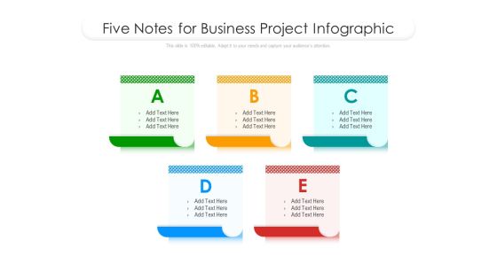 Five Notes For Business Project Infographic Ppt PowerPoint Presentation Gallery Graphics Download PDF