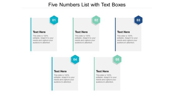 Five Numbers List With Text Boxes Ppt PowerPoint Presentation Infographics Tips Five Numbers List With Text Boxes Ppt PowerPoint Presentation Infographics Tips