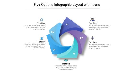 Five Options Infographic Layout With Icons Ppt PowerPoint Presentation Ideas Maker Five Options Infographic Layout With Icons Ppt PowerPoint Presentation Ideas Maker