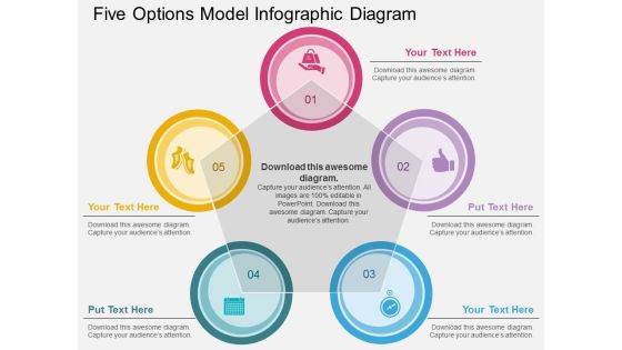 Five Options Model Infographic Diagram Powerpoint Template Five Options Model Infographic Diagram Powerpoint Template