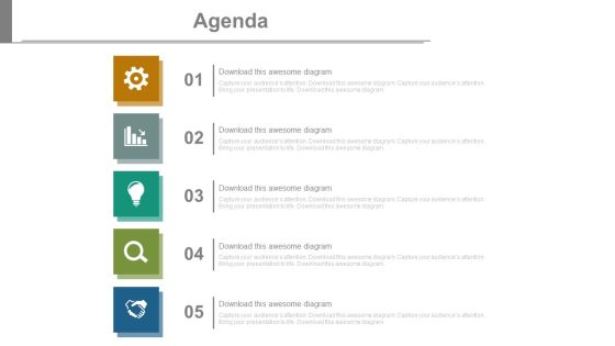 Five Points Vertical Chart For Business Agenda Powerpoint Slides Five Points Vertical Chart For Business Agenda Powerpoint Slides
