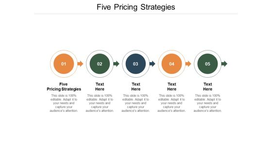 Five Pricing Strategies Ppt PowerPoint Presentation Outline Tips Cpb