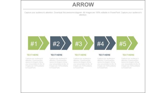 Five Progressive Arrows For Process Flow Powerpoint Template Five Progressive Arrows For Process Flow Powerpoint Template