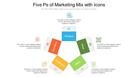 Five Ps Of Marketing Mix With Icons Ppt PowerPoint Presentation File Show PDF Five Ps Of Marketing Mix With Icons Ppt PowerPoint Presentation File Show PDF