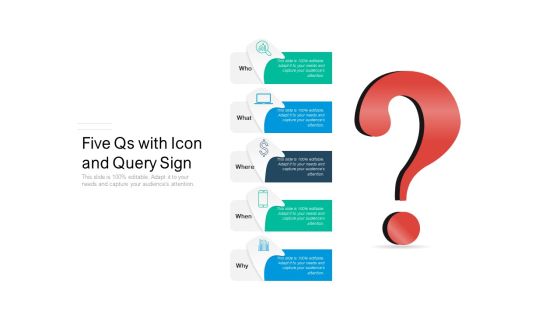 Five Qs With Icon And Query Sign Ppt PowerPoint Presentation Pictures Designs PDF Five Qs With Icon And Query Sign Ppt PowerPoint Presentation Pictures Designs PDF